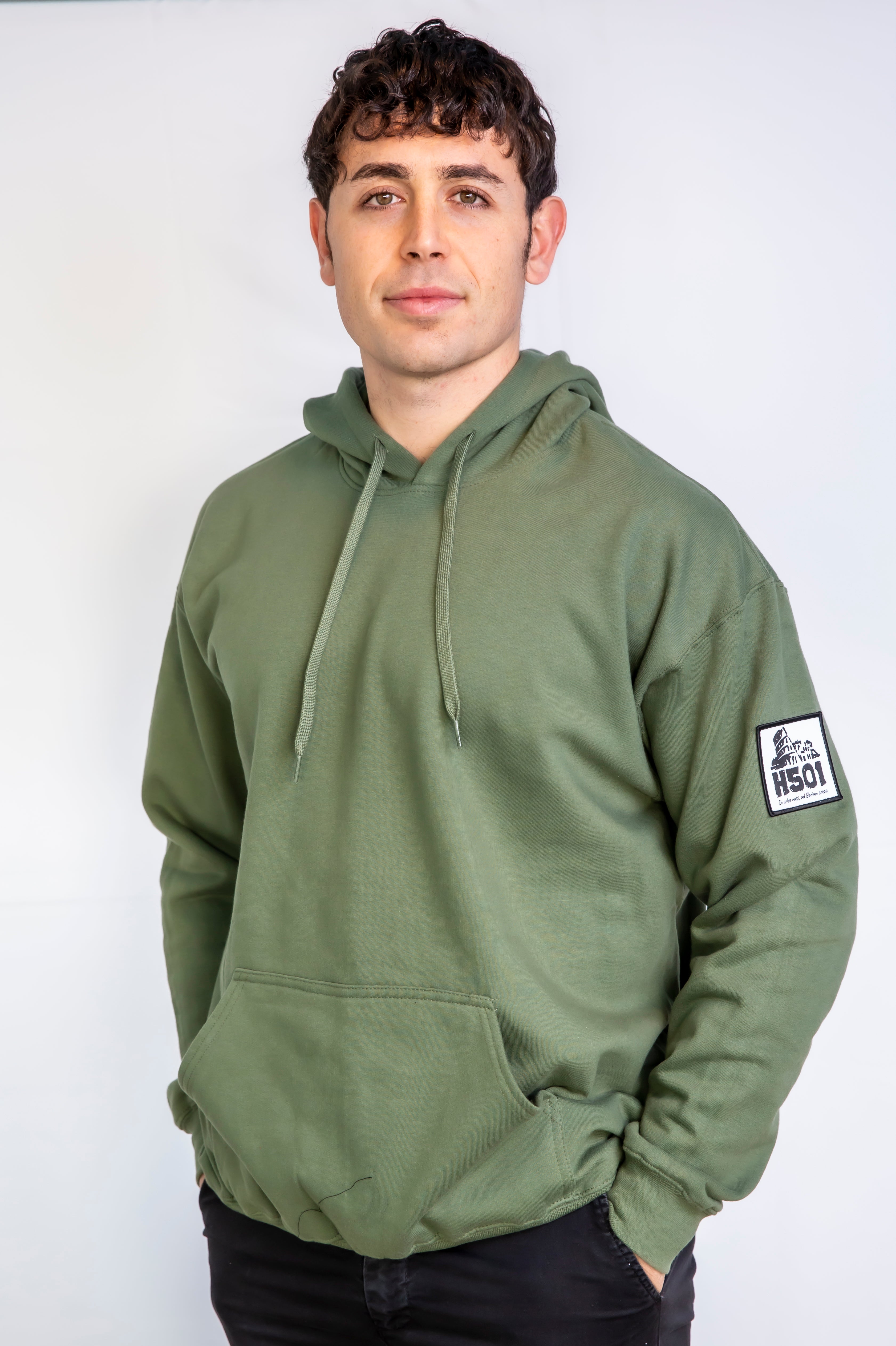 Felpa con cappuccio Verdum H501 in colore verde, taglia L, per un look casual e confortevole.