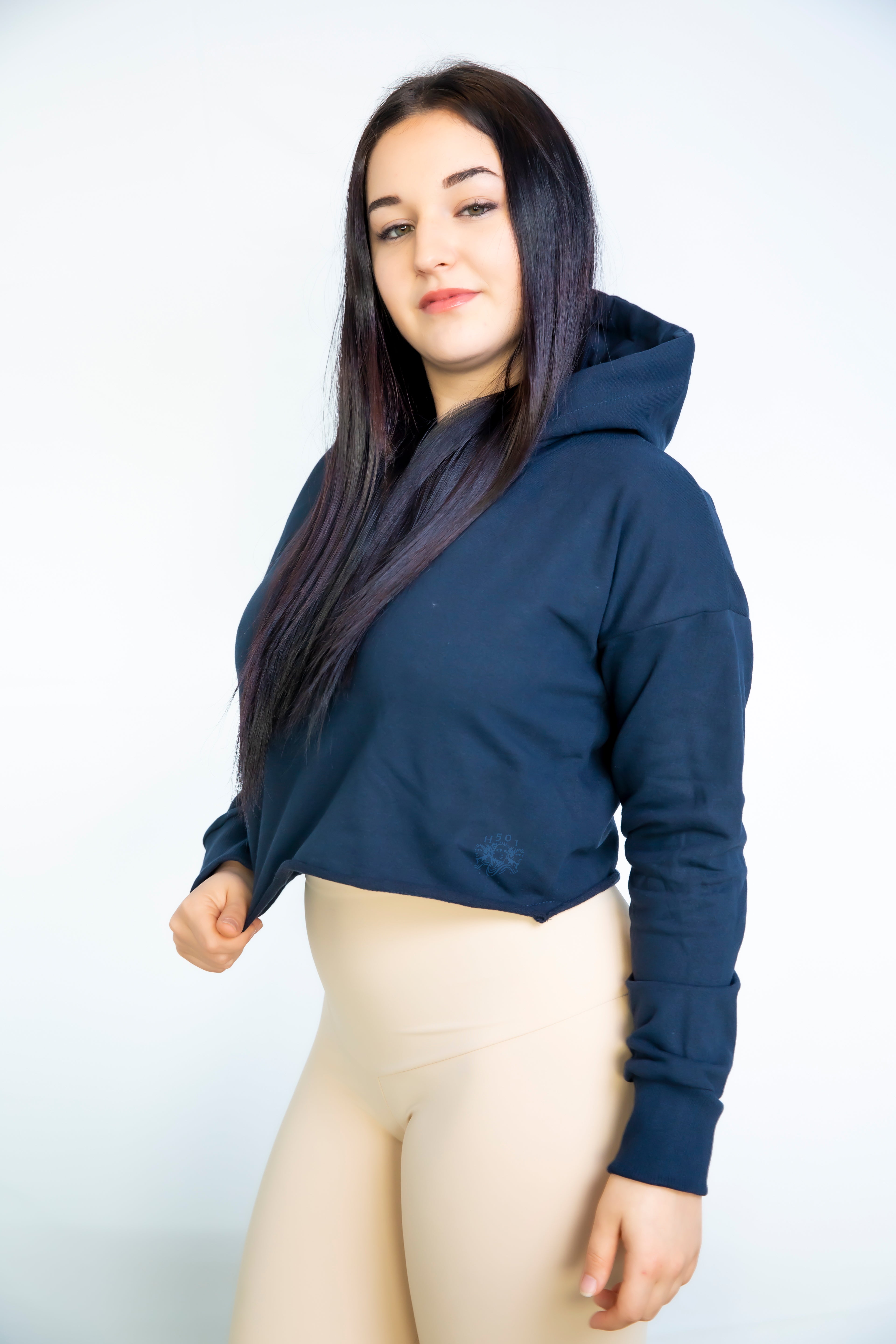 Felpa Crop Donna H501 – Blu Roma